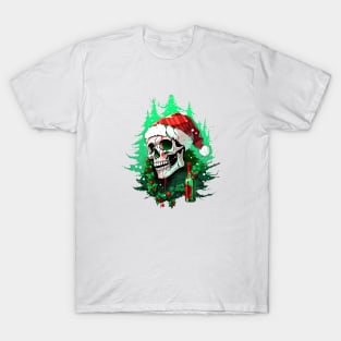 Christmas Celebration with a Skull Twist T-Shirt